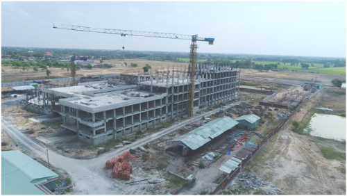 Bệnh viện đa khoa khu vục Đồng Tháp Mười (quy mô 500 giường) đang xây dựng hoàn thiện